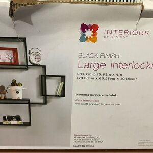 Black Interlocking Wall Shelves